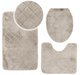 Komplet 3cz pluszowych dywaników łazienkowych OSLO TPR DESIGN 45X75 TOUPE - Kontrast