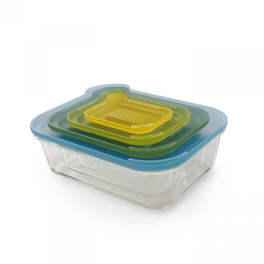 Komplet 4 szklanych pojemników JOSEPH JOSEPH Nest Glass