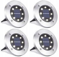 Komplet 4 wbijanych solarnych lamp ogrodowych