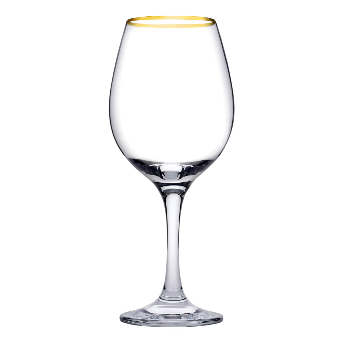 Фото - Барний посуд Pasabahce Komplet 6 kieliszków do wina Amber ze złotym rantem 365 ml 