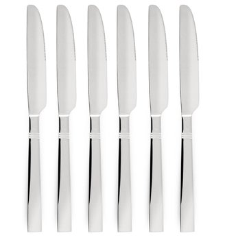 Komplet 6 noży stołowych obiadowych Milano - Kulig