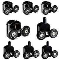 Komplet 8 rolek do kabiny prysznicowej czarne 23mm ZE-07-23-B