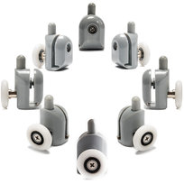 Komplet 8 rolek dolnych wypinanych 25mm do kabiny prysznicowej 8ROL-02