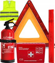 Komplet Apteczka Gaśnica Trójkąt Kamizelka Zestaw