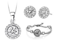 Komplet Biżuterii Z Cyrkoniami