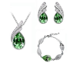 Komplet Biżuterii Zielone Skrzydła Na Prezent - Lovrin