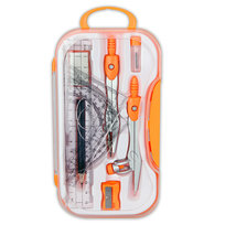 Komplet cyrkli Penmate, Pc-103 z przyborami kreślarskimi, Pomarańczowy