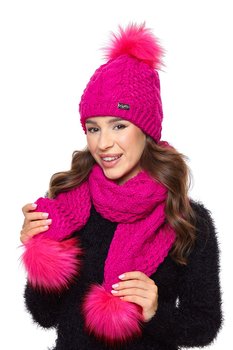 Komplet damski czapka z pomponem i szal zimowy - Inna marka