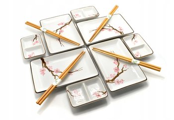 Komplet do sushi na 4 osoby - Momoiro no sakura II - inna (Inny)