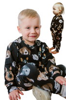 Komplet dres dla dziecka Pieski dogs czarny uroczy POLSKI PRODUKT 104