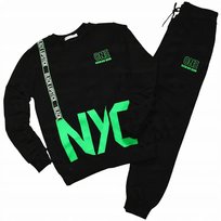 Komplet Dresowy Napisy Neon Bluza Spodnie 110 Inna marka