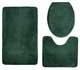 Komplet Dywaników Łazienkowych 3Cz Oslo Tpr Ciemny Zielony Jak Królicze Futerko - Kontrast