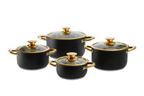 Komplet Garnków Nierdzewnych Ambition Royal Steel 8 El. | Do Indukcji