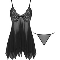  Komplet Koronkowa Bielizna Damska Koszulka Nocna Koronka + Stringi