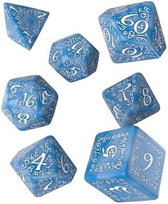Komplet Kości, Elficki, arktyczno-biały, kości RPG, Q-Workshop Q-WORKSHOP