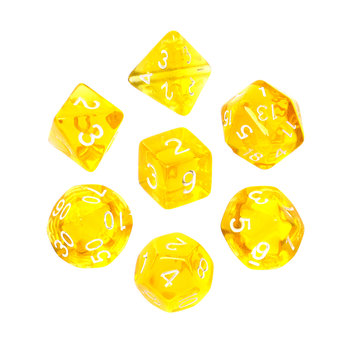 Komplet kości RPG - Mini Kryształowe - Żółte, Rebel - Rebel