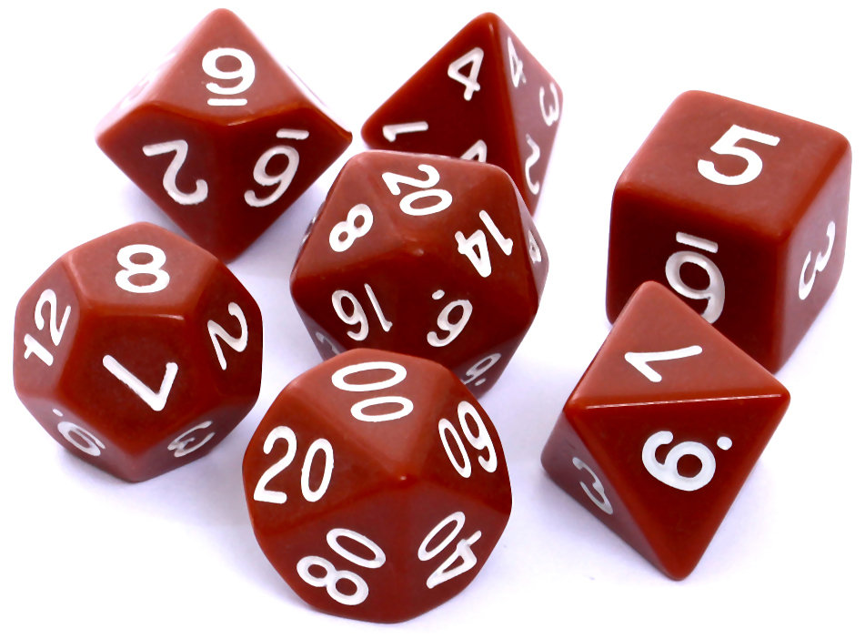 Komplet kości RPG, Rebel, kryształowe-jasnozielone