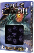 Komplet Kości "Zew Cthulhu" Horror w Orient Express, czarno-fioletowy, Q-Workshop, kości RPG Q-WORKSHOP