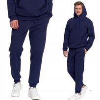 KOMPLET MĘSKI DRESOWY ZESTAW BLUZA Z KAPTUREM I SPODNIE BAWEŁNA MORAJ 2XL