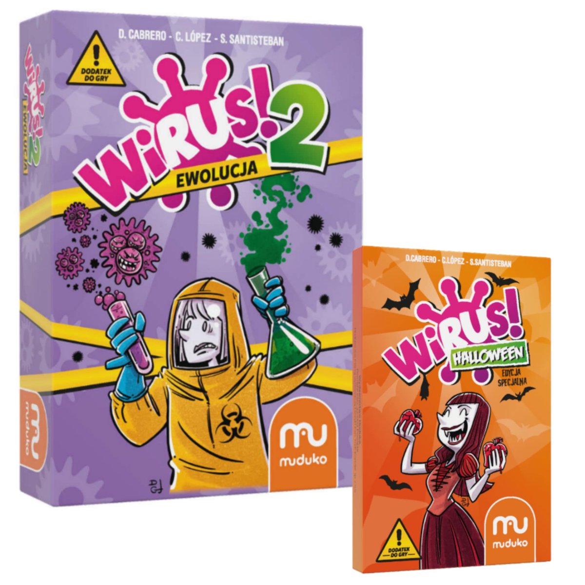 Komplet Muduko | Wirus! 2 Ewolucja + Wirus Halloween - dodatki do Gry Wirus