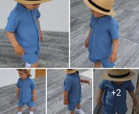 Komplet Muslin Niebieski ROYAL KIDS roz.128-134 ROYAL KIDS