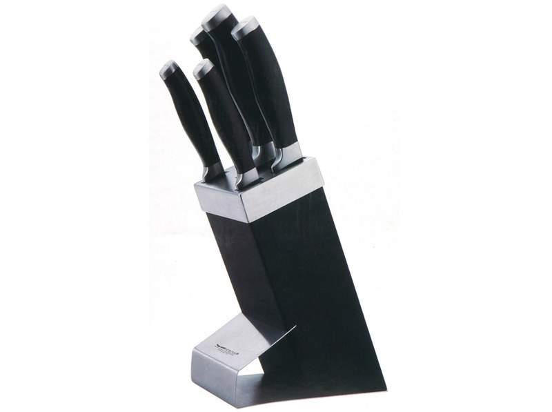 Komplet noży w bloku AMBITION Granite, 6 elementów
