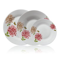 Komplet obiadowy 18 El. talerze HORTENSJA zastawa