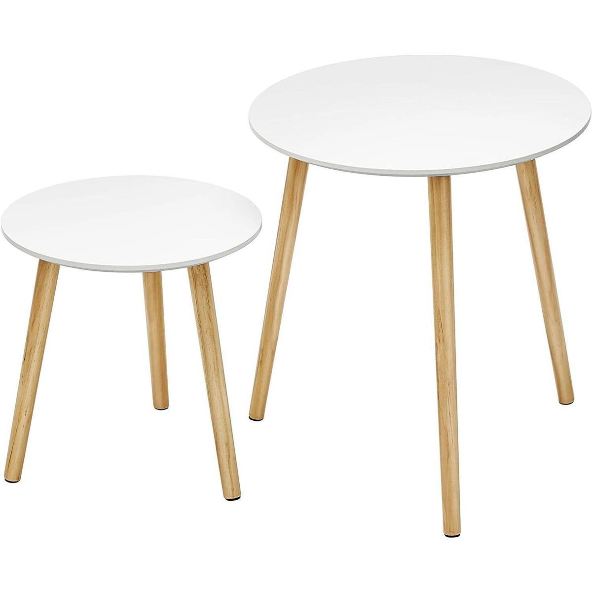 Фото - Журнальний столик Songmics Komplet okrągłych skandynawskich stolików kawowych w dwóch różnych rozmiar 