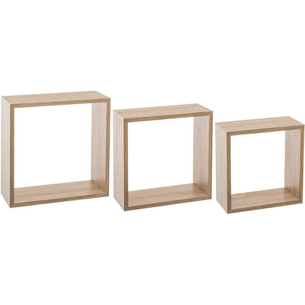 Komplet półek ściennych Cube L, 5 five, beżowy
