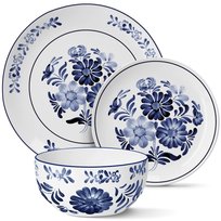 KOMPLET PORCELANA ZESTAW TALERZY SERWIS OBIADOWY TALERZE 12el WZÓR SINTRA MG Home