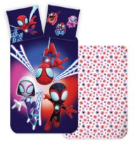 Komplet pościeli dziecięcej 100x135 do łóżeczka Spidey super kumple granat