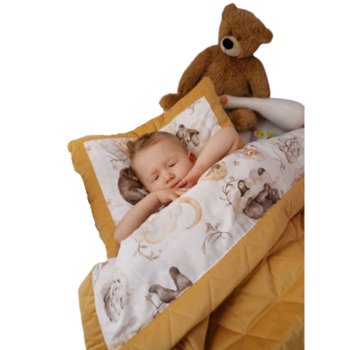 Komplet pościeli Mustard Bears Dreams 140x180 cm - Kinder Hop