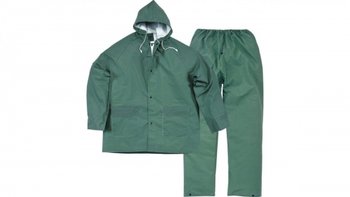 Komplet przeciwdeszczowy XL bluza + spodnie poliestru powlekanego PVC zielony EN304VEXG2 - DELTA PLUS