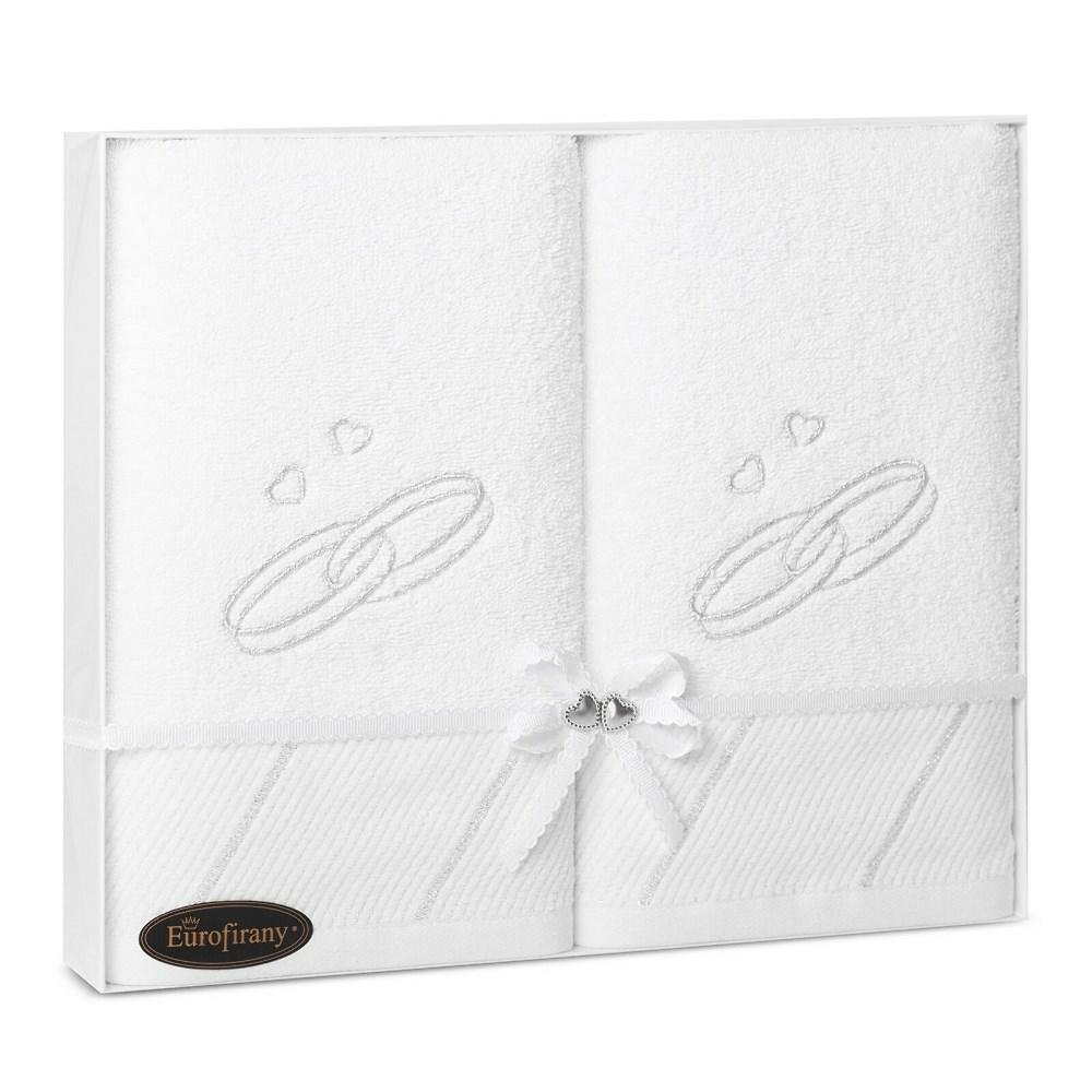 Zdjęcia - Ręcznik Evita Komplet ręczników 2 szt  biały 2x50/90 zestaw upominkowy 485g/m2 Euro 