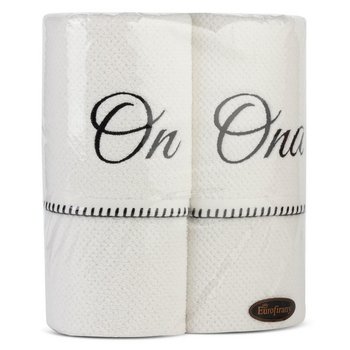 Komplet ręczników 2 szt. T/0420 biały On Ona 500g/m2 zestaw upominkowy na prezent Eurofirany - Eurofirany