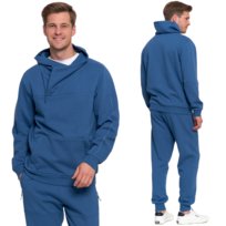 KOMPLET SPODNIE DRESOWE MĘSKIE I BLUZA Z WYSOKĄ STÓJKĄ BAWEŁNA JEANS MORAJ M