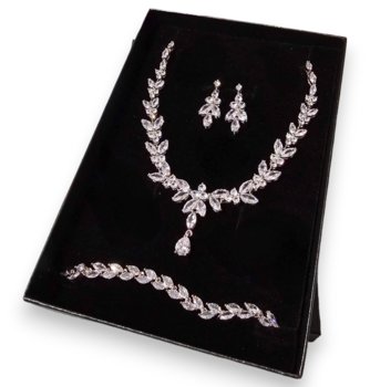 Komplet srebrnej biżuterii ślubnej z cyrkoniami CANDE - Primot