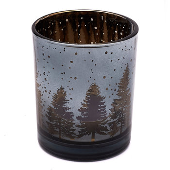 Komplet świeczników tealight TADAR Choinki, srebrny, 6x7 cm, 3 szt. - Tadar