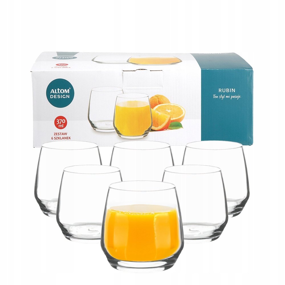 Komplet szklanek ALTOM Rubin, 370 ml, 6 szt.