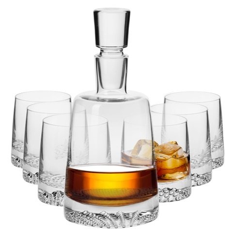 Фото - Глечик / графин Krosno Komplet szklanek i karafka do whisky  Fjord, 7 elementów 
