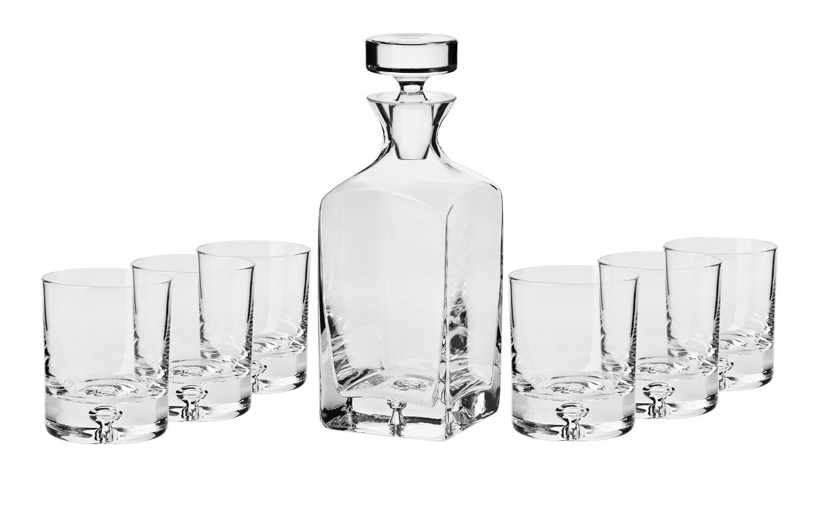 Komplet szklanek i karafka do whisky KROSNO Legend, 7 elementów