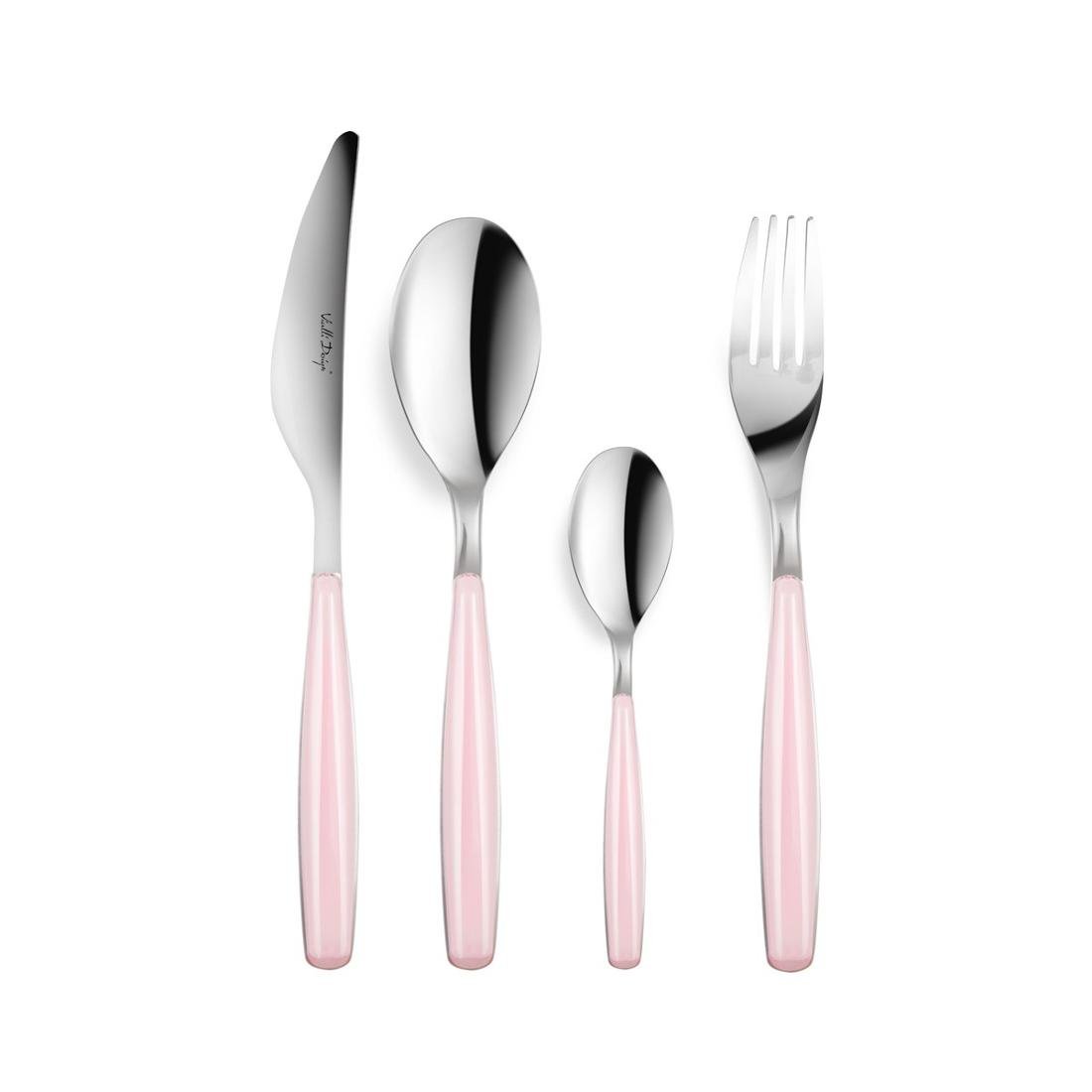 Komplet sztućców VIALLI DESIGN Diva, różowy, 24 elementy