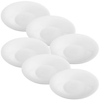 KOMPLET Talerz głęboki 6 sztuk CLASSIC 24,1cm białe szkło opal