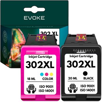 Komplet tuszy do HP 302 czarny kolor 1870 stron - Evoke