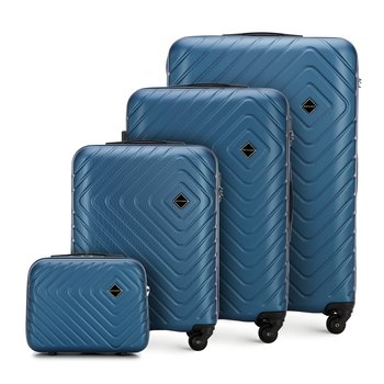 Komplet walizek z ABS-u z geometrycznym tłoczeniem 56-3A-75K-91 - WITTCHEN