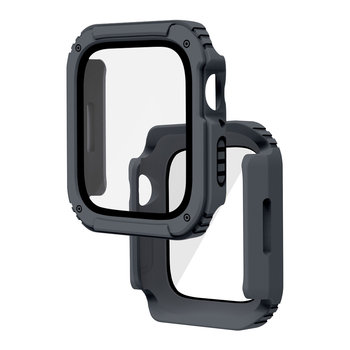 Kompletne zabezpieczenie ekranu ze szkła hartowanego Apple Watch 6/5/4/SE, 44 mm, szare - Avizar