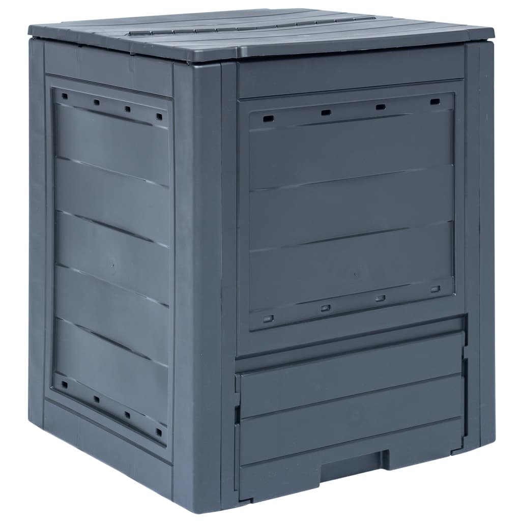 Kompostownik ogrodowy vidaXL, szary, 73x60x60 cm, 260 l
