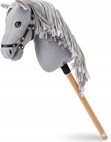 Koń na Kiju HOBBY HORSE Duży A3 SZARY Ręcznie Robiony