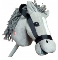 Koń Na Kiju Zabawka Głowa Konia Hobby Horse Dźwięk - New Version Z Grzywą SZARA / Leopard