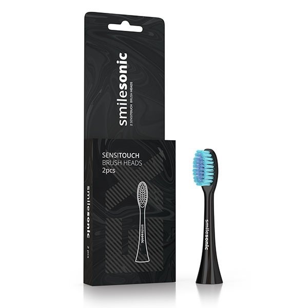 Końcówka do szczoteczek SMILESONIC EX/GO SensiTouch czarna, 2 szt.